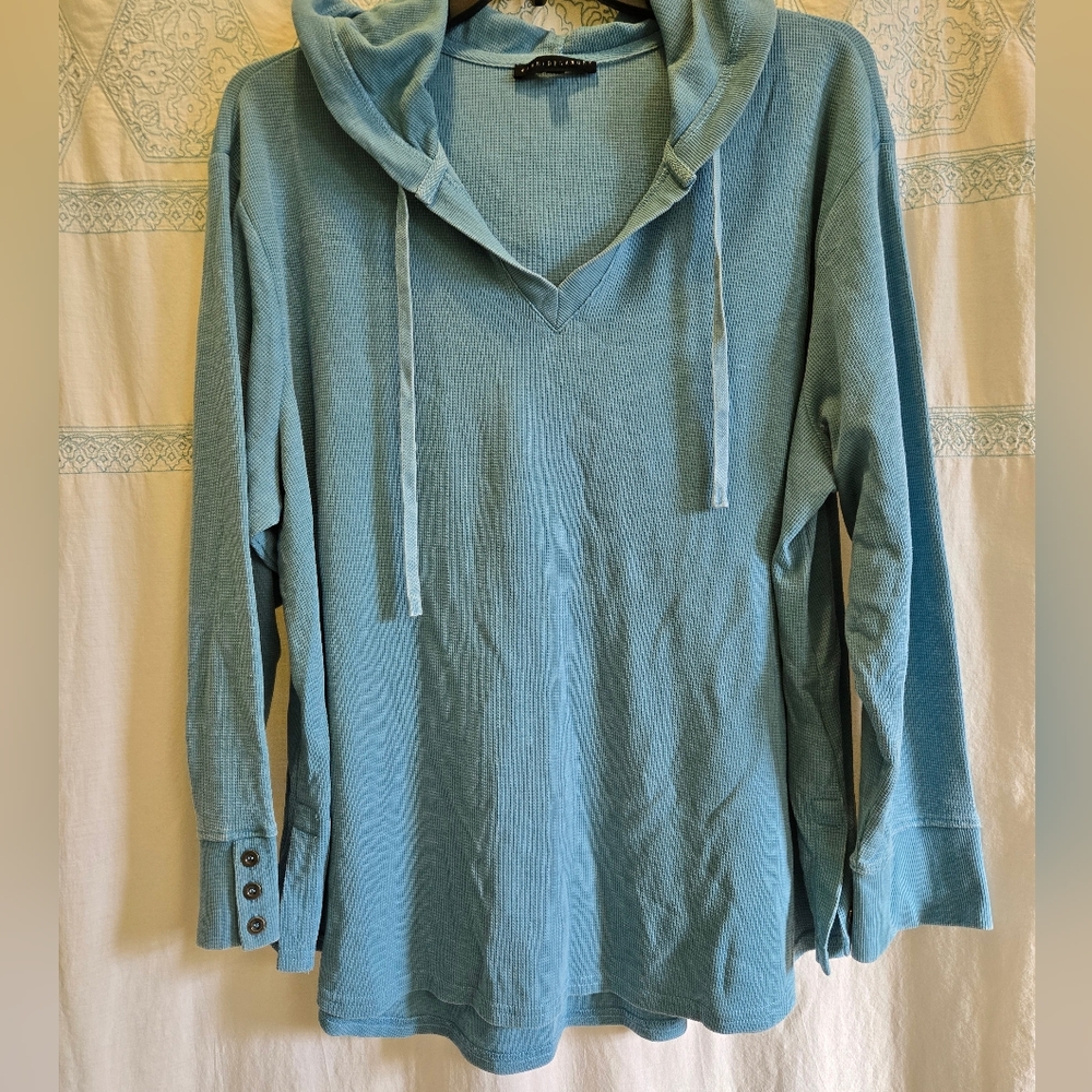 3x waffle knit light weight hoodie